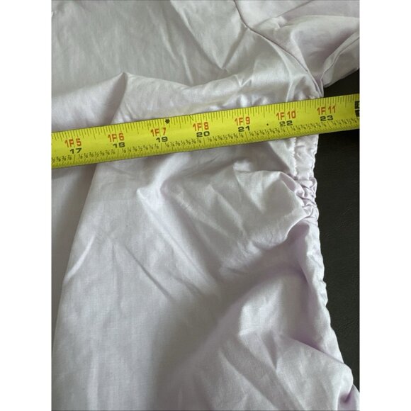 SHEIN Lavender Button-Up Long-Sleeve Shirt With Adjustable Side Ties For Women s - Picture 8 of 9